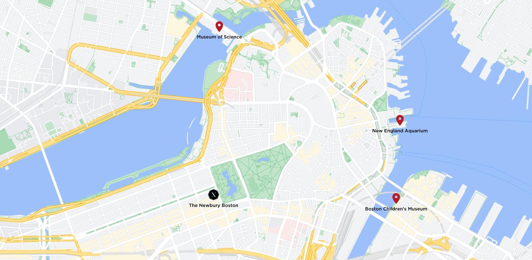 Family Activities in Boston Map